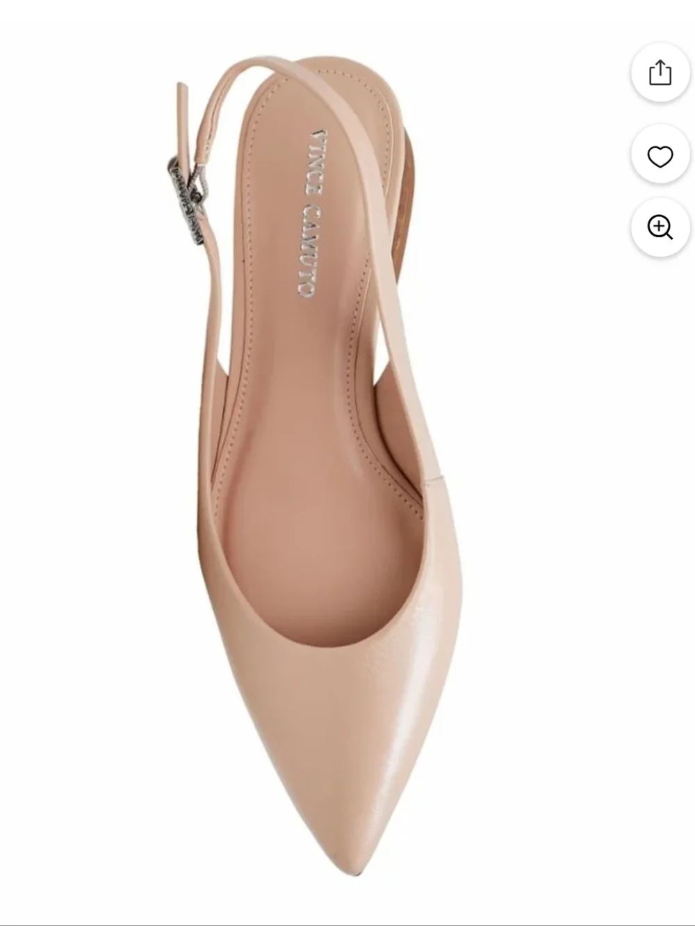Vince Camuto Leather Slingback Flats - Jesander - Picture 2 of 4